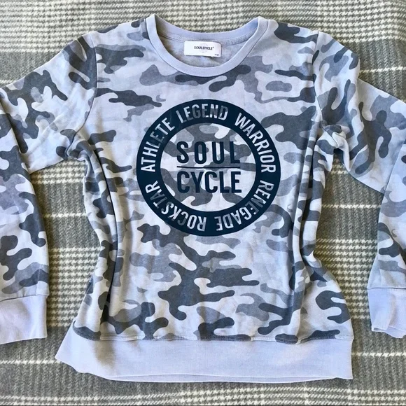 soulcycle Tops Nwot Soulcycle Camo Sweatshirt Large Poshmark